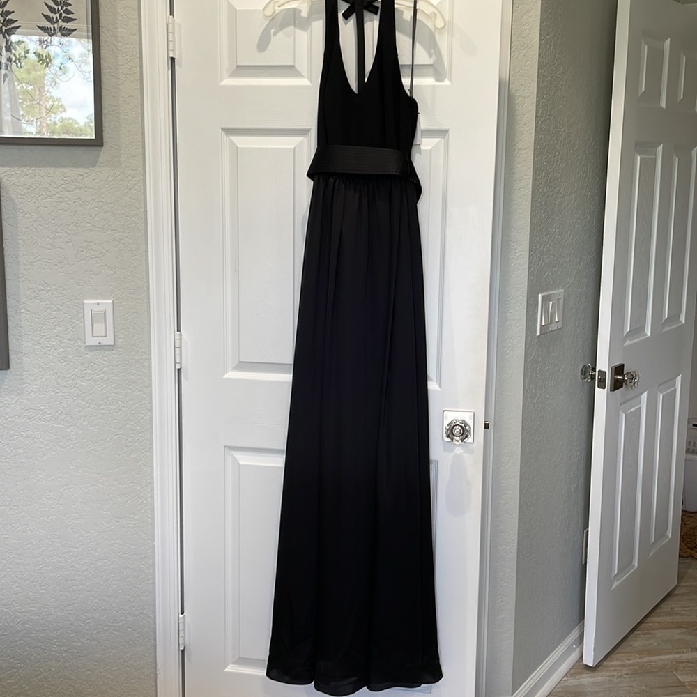 White by Vera Wang size 2 black halter neck with sash dress bridesmaids